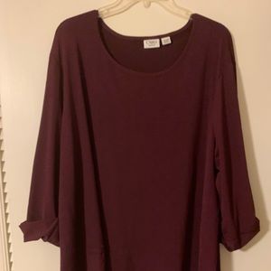 EUC Cato plus size 26/28 Rolled sleeve Top